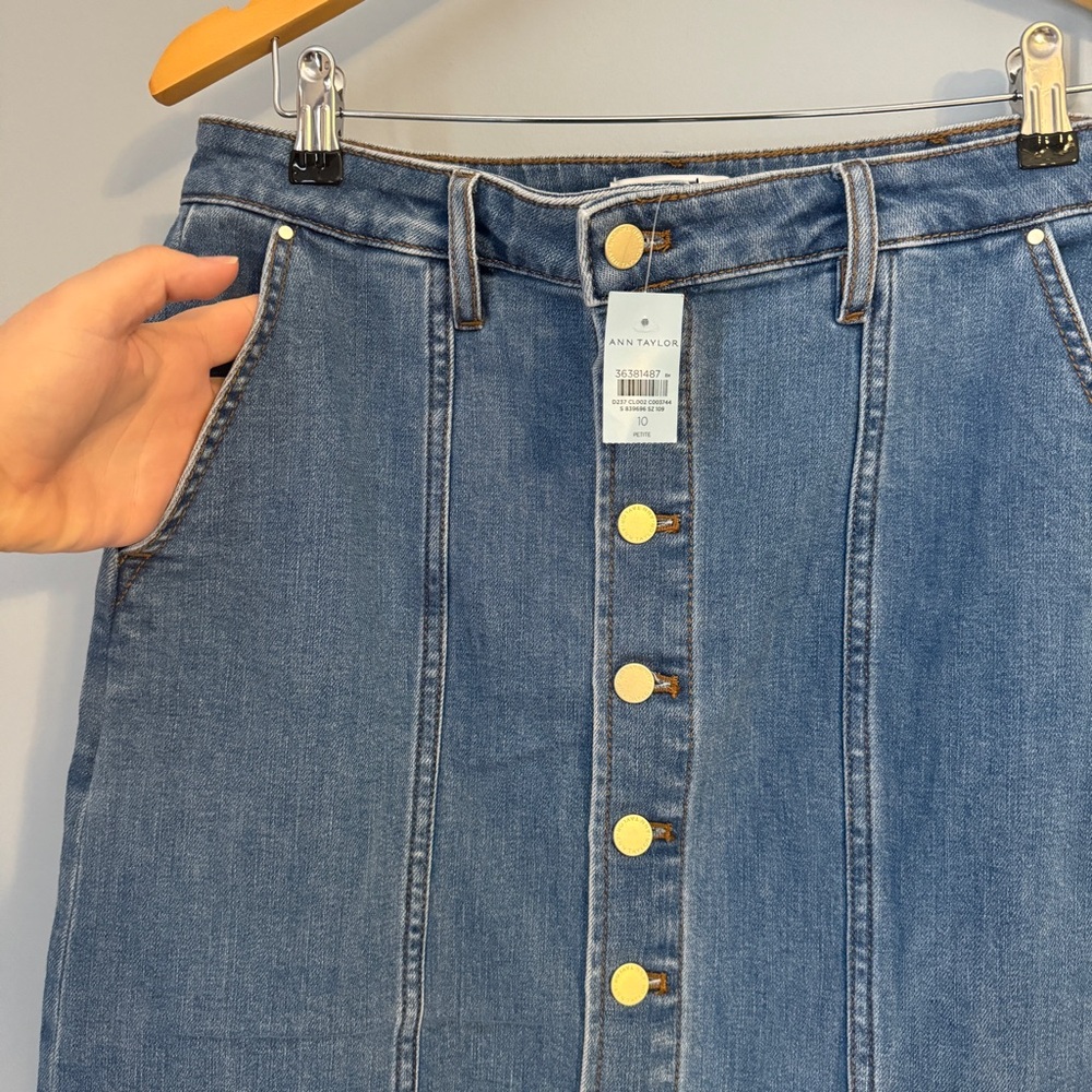NWT Ann Taylor Denim Mini Skirt